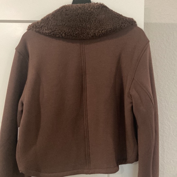 Athleta Westbound Sherpa Jacket Mahogany Brown size small NWT - Picture 3 of 7